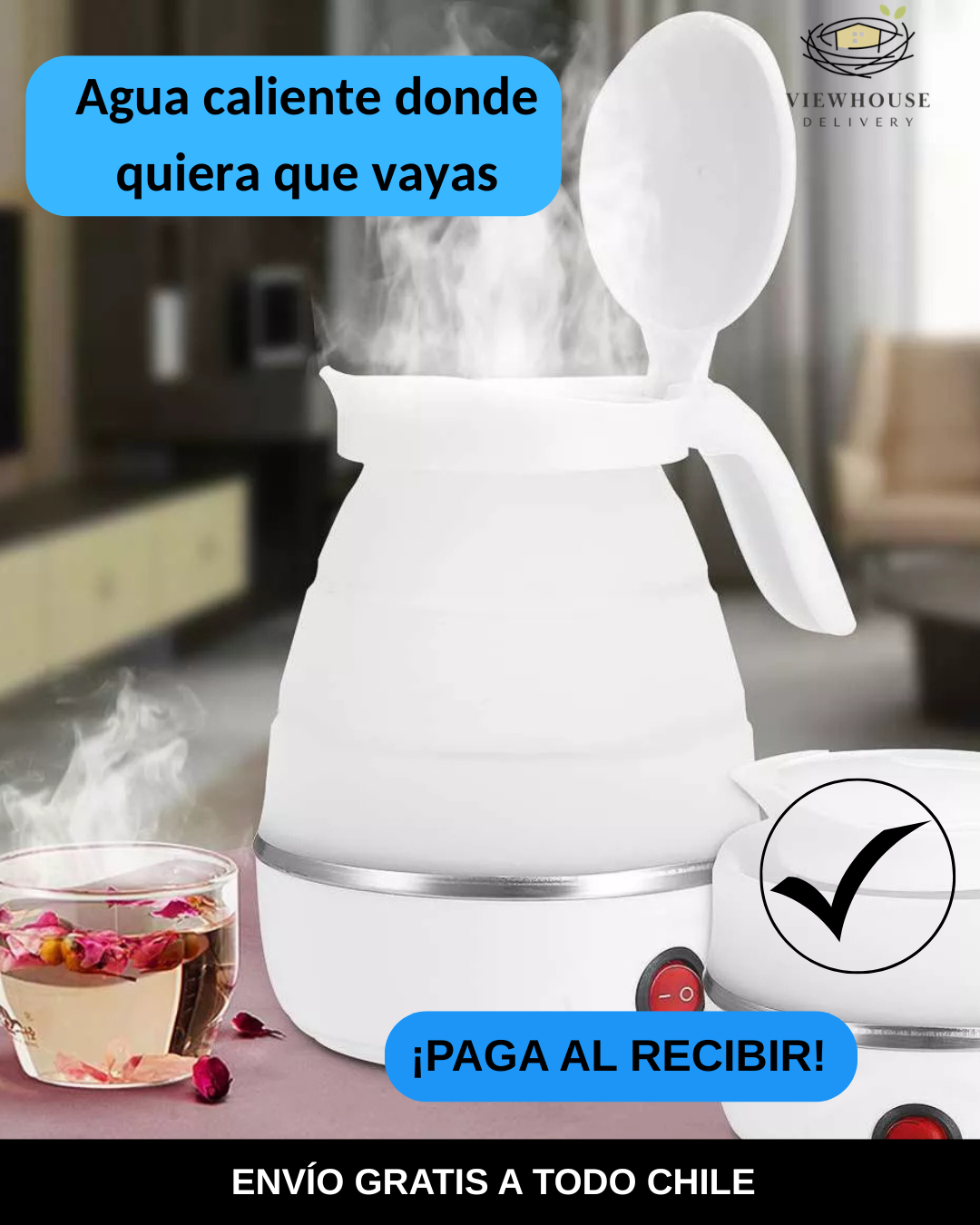 HERVIDOR ELÉCTRICO PLEGABLE MINI 600 CC