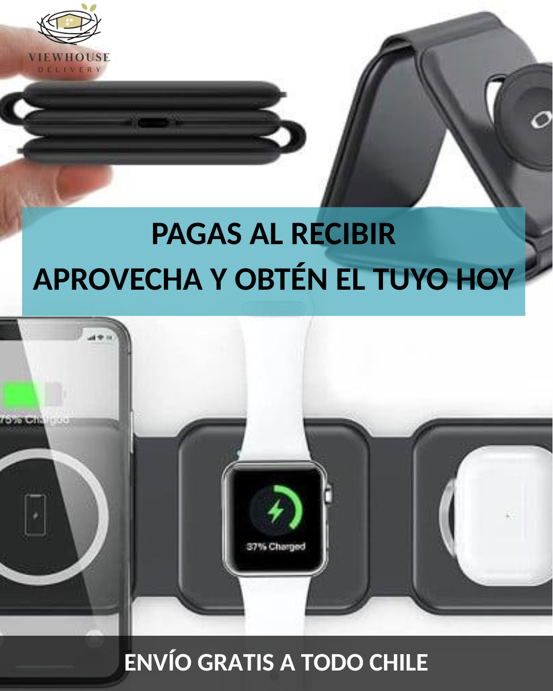 CARGADOR 3 EN 1 INALÁMBRICO