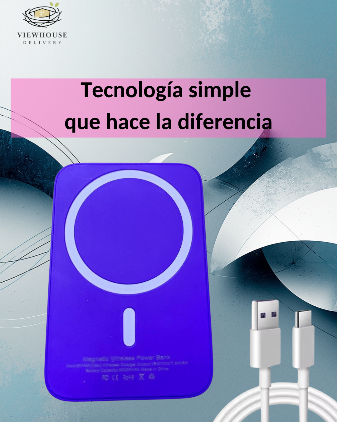 BATERÍA EXTERNA PORTÁTIL MAGNÉTICA