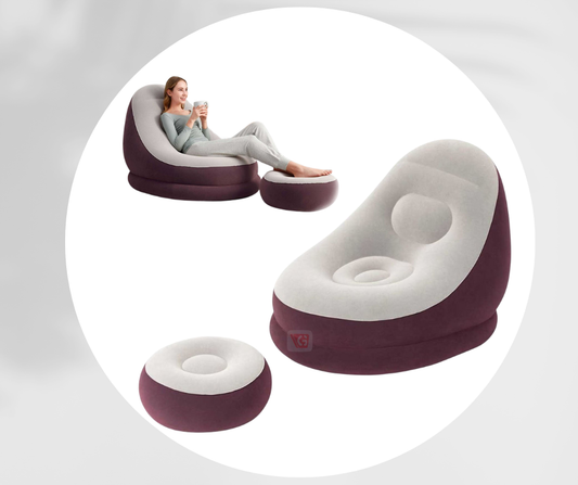 SOFÁ INFLABLE CON PUFF